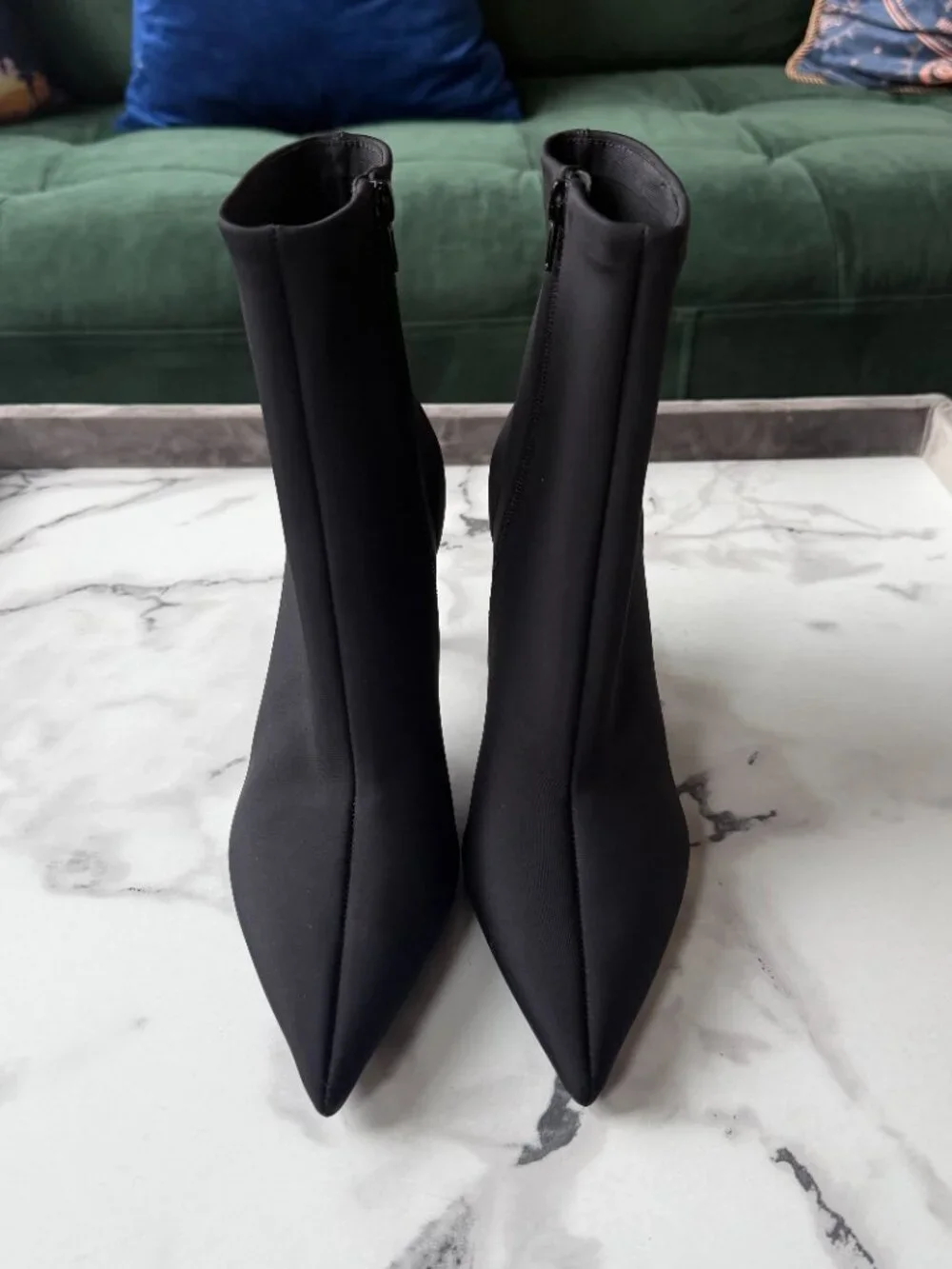 Jeffrey Campbell Black Pointed Toe Booties Size 8